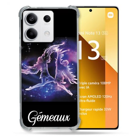 Coque Renforcée Pour Xiaomi Redmi Note 13 5G Signe Zodiaque 2 Gémeaux