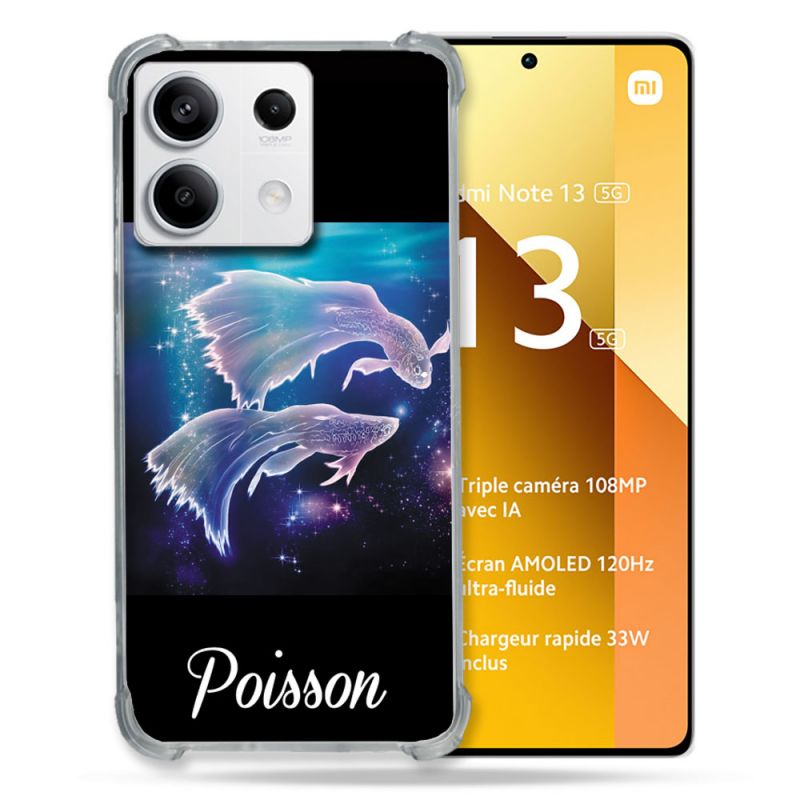 Coque Renforcée Pour Xiaomi Redmi Note 13 5G Signe Zodiaque 2 Poisson