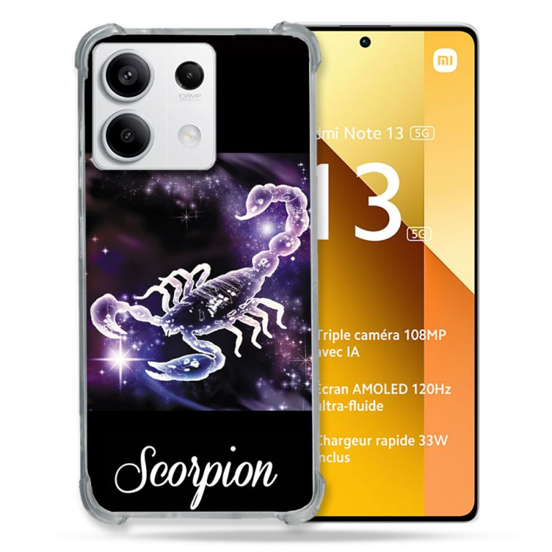 Coque Renforcée Pour Xiaomi Redmi Note 13 5G Signe Zodiaque 2 Scorpion