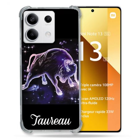 Coque Renforcée Pour Xiaomi Redmi Note 13 5G Signe Zodiaque 2 Taureau