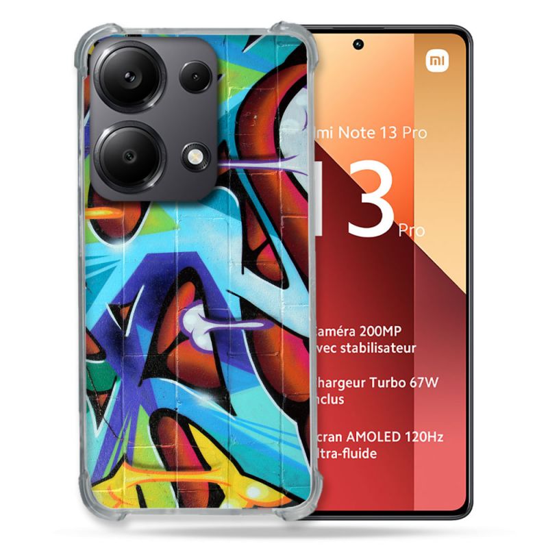Coque Renforcé Pour Xiaomi Redmi Note 13 Pro 4G Street Art Graf Color