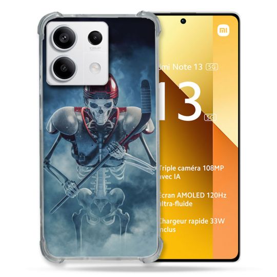 Coque Renforcée Pour Xiaomi Redmi Note 13 5G Sport Hockey Squelette