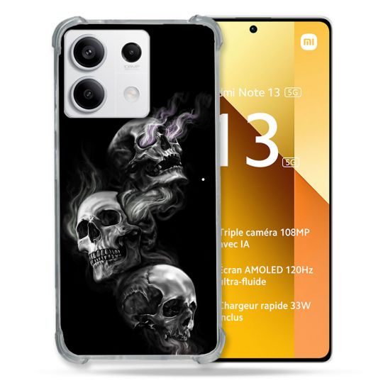 Coque Renforcée Pour Xiaomi Redmi Note 13 5G Tete de Mort Triple