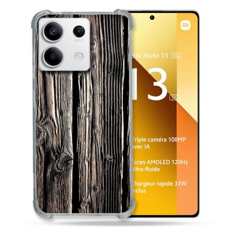 Coque Renforcée Pour Xiaomi Redmi Note 13 5G Texture Bois