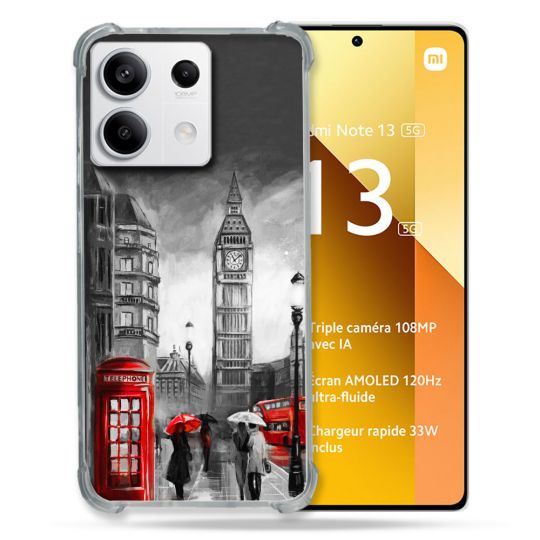 Coque Renforcée Pour Xiaomi Redmi Note 13 5G Voyage Angleterre Londres Vintage