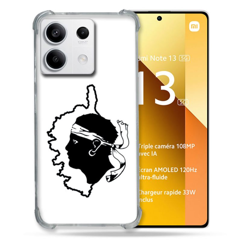 Coque Renforcée Pour Xiaomi Redmi Note 13 5G Voyage Corse Blanc