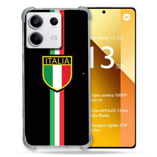 Coque Renforcée Pour Xiaomi Redmi Note 13 5G Voyage Italie 3 Noir