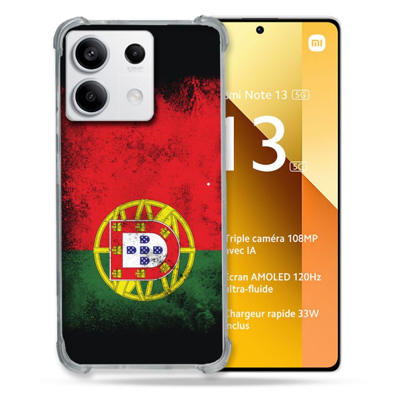 Coque Renforcée Pour Xiaomi Redmi Note 13 5G Voyage Portugal Drapeau