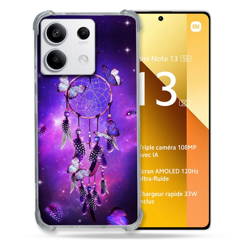 Coque Renforcée Pour Xiaomi Redmi Note 13 5G Zen Attrape Reve Papillon
