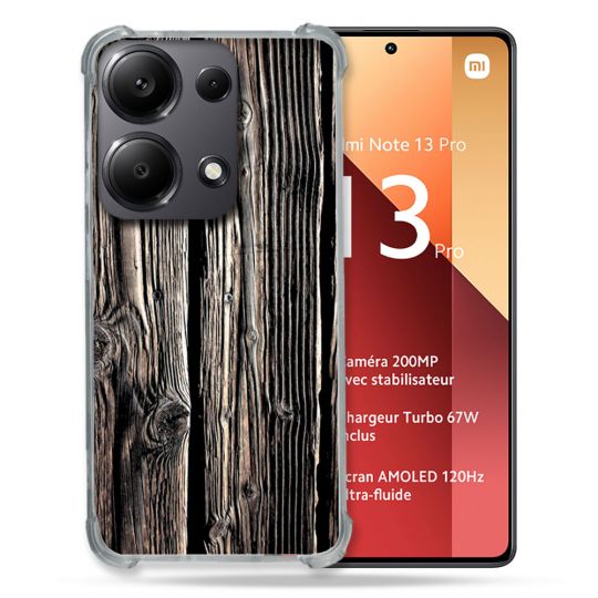 Coque Renforcé Pour Xiaomi Redmi Note 13 Pro 4G Texture Bois