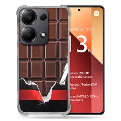 Coque Renforcé Pour Xiaomi Redmi Note 13 Pro 4G Texture Trompe Oeil Chocolat