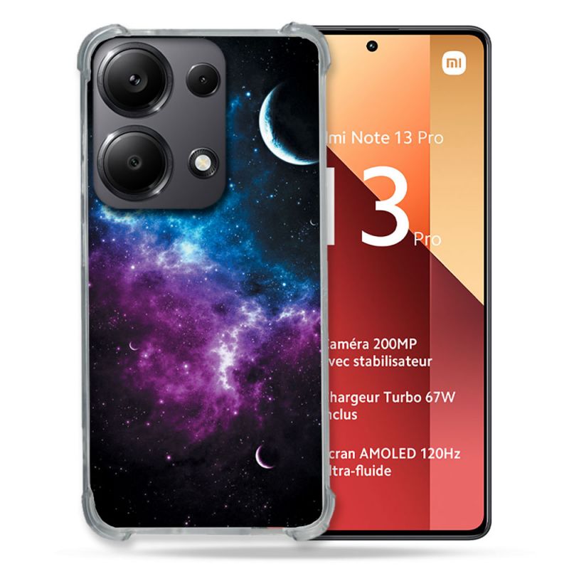 Coque Renforcé Pour Xiaomi Redmi Note 13 Pro 4G Univers Bleu Violet