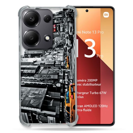 Coque Renforcé Pour Xiaomi Redmi Note 13 Pro 4G Voyage Amerique USA New York Taxi