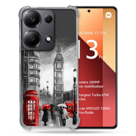 Coque Renforcé Pour Xiaomi Redmi Note 13 Pro 4G Voyage Angleterre Londres Vintage