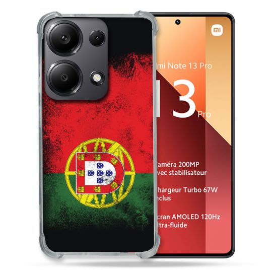 Coque Renforcé Pour Xiaomi Redmi Note 13 Pro 4G Voyage Portugal Drapeau
