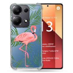 Coque Renforcé Transparente Pour Xiaomi Redmi Note 13 Pro 4G Flamant Rose