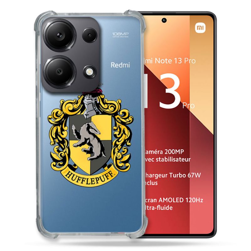 Coque Renforcé Transparente Pour Xiaomi Redmi Note 13 Pro 4G Harry Potter Hufflepuff