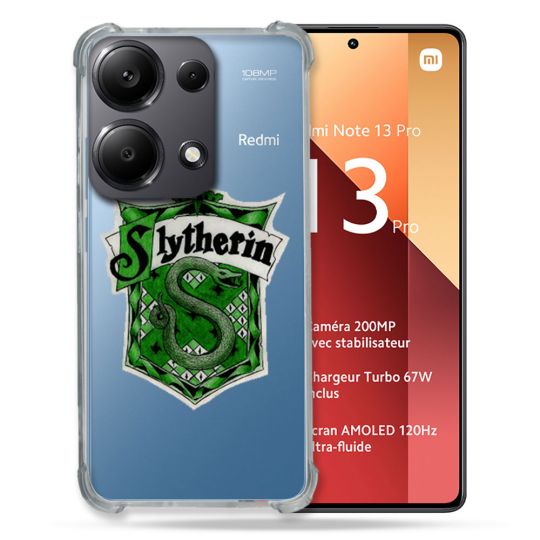 Coque Renforcé Transparente Pour Xiaomi Redmi Note 13 Pro 4G Harry Potter Slytherin