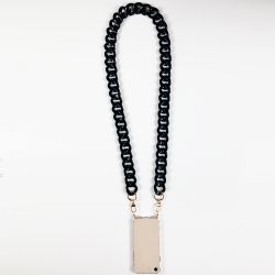 Coque Renforcé Transparente Pour Xiaomi Redmi Note 13 Pro 4G Lanière / Cordon Anneaux Noir