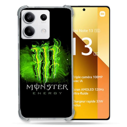 Coque Renforcée Pour Xiaomi Redmi Note 13 5G Monster Energy Vert