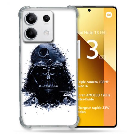 Coque Renforcée Pour Xiaomi Redmi Note 13 5G Star Wars - Dark Vador Blanc