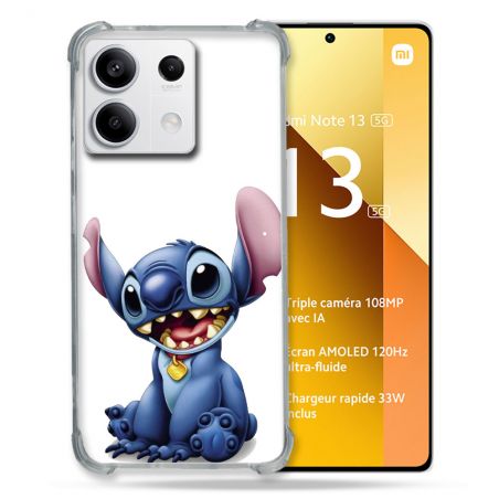 Coque Renforcée Pour Xiaomi Redmi Note 13 5G Stitch Blanc