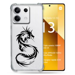 Coque Renforcée Transparente Pour Xiaomi Redmi Note 13 5G Dragon Noir