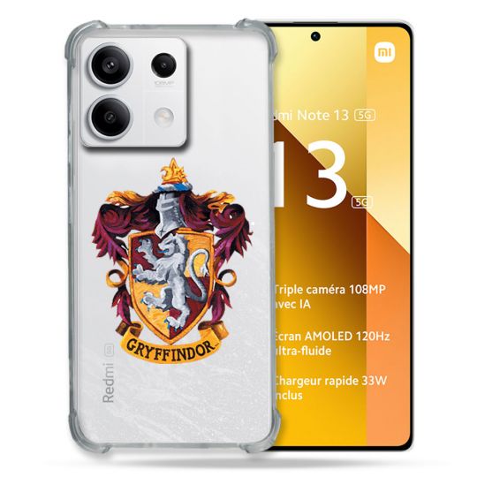 Coque Renforcée Transparente Pour Xiaomi Redmi Note 13 5G Harry Potter Griffindor