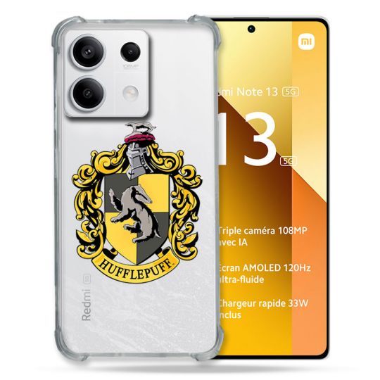 Coque Renforcée Transparente Pour Xiaomi Redmi Note 13 5G Harry Potter Hufflepuff