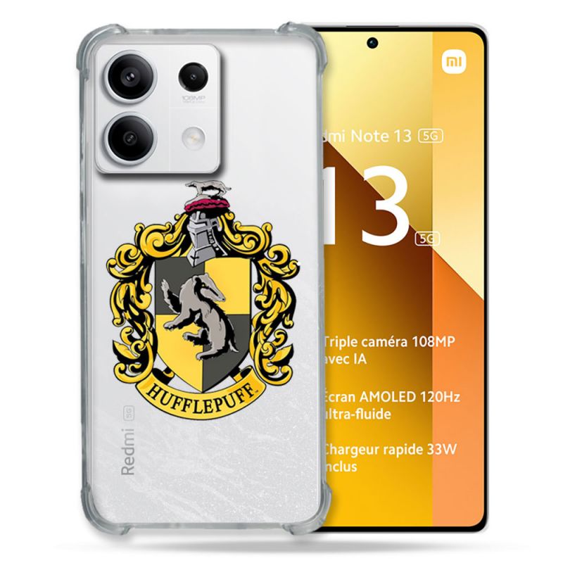 Coque Renforcée Transparente Pour Xiaomi Redmi Note 13 5G Harry Potter Hufflepuff