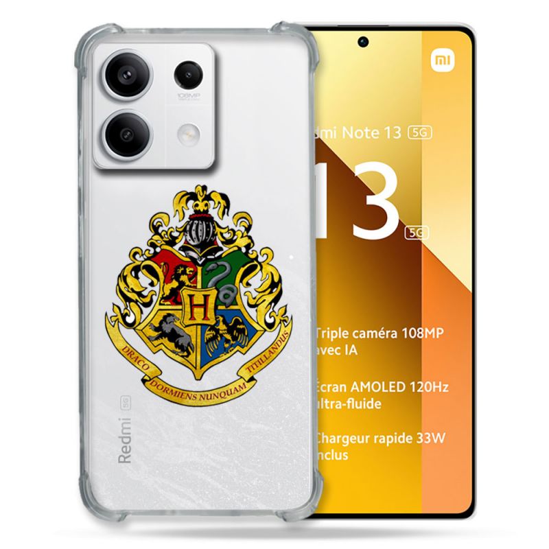 Coque Renforcée Transparente Pour Xiaomi Redmi Note 13 5G Harry Potter Poudlard