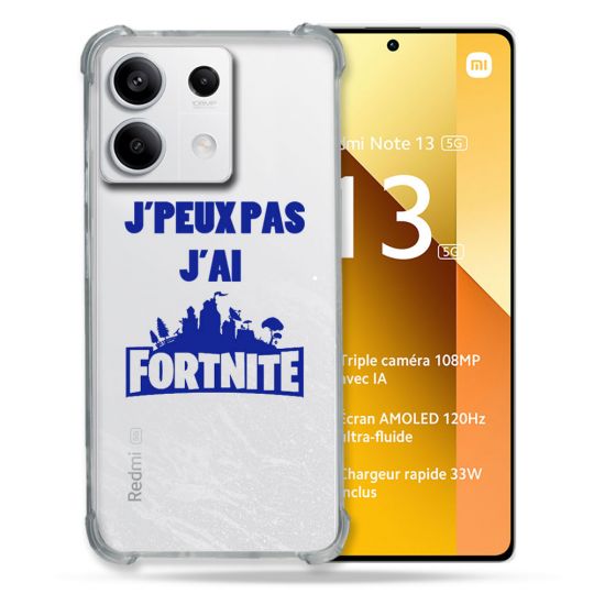 Coque Renforcée Transparente Pour Xiaomi Redmi Note 13 5G Jpeux pas jai Fortnite