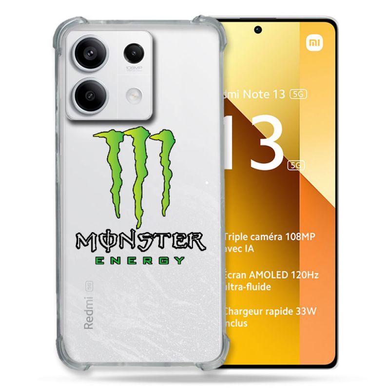 Coque Renforcée Transparente Pour Xiaomi Redmi Note 13 5G Monster Energy