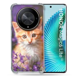 Coque Renforcé Pour Honor Magic 6 Lite 5G Animal Chat Violet