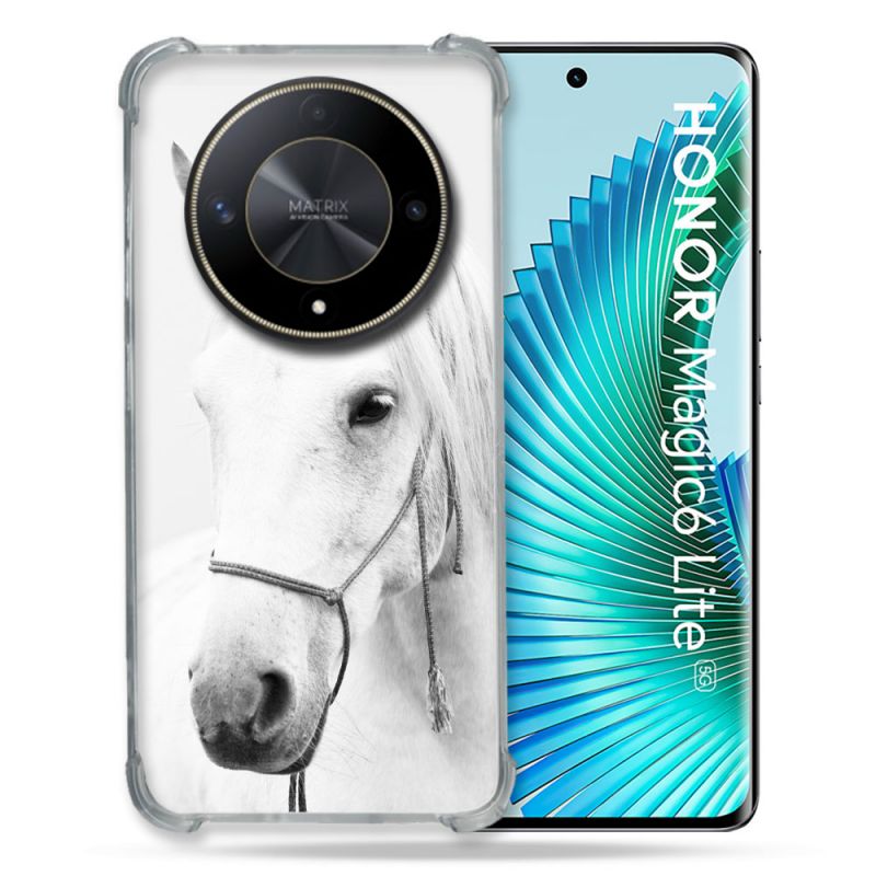 Coque Renforcé Pour Honor Magic 6 Lite 5G Animal Cheval Cristal