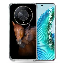 Coque Renforcé Pour Honor Magic 6 Lite 5G Animal Cheval Marron