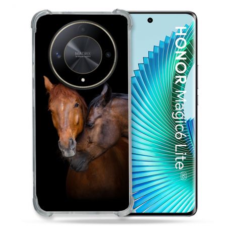 Coque Renforcé Pour Honor Magic 6 Lite 5G Animal Cheval Marron