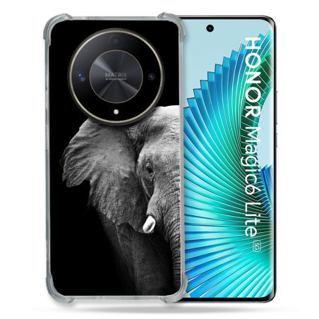 Coque Renforcé Pour Honor Magic 6 Lite 5G Animal Elephant Noir