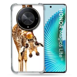 Coque Renforcé Pour Honor Magic 6 Lite 5G Animal Girafe Blanche