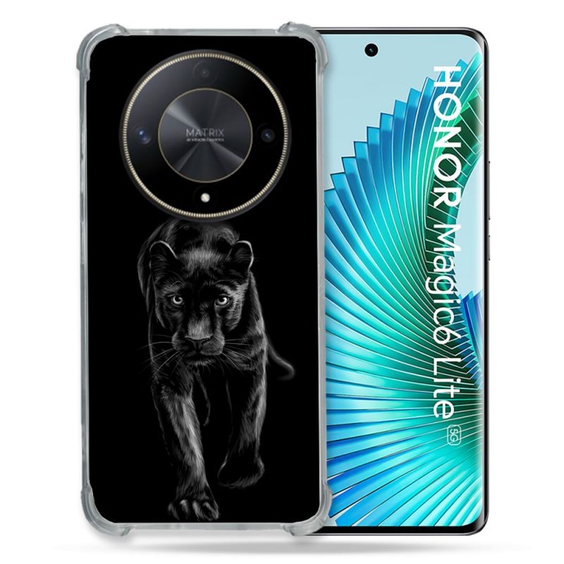 Coque Renforcé Pour Honor Magic 6 Lite 5G Animal Panthère Noire