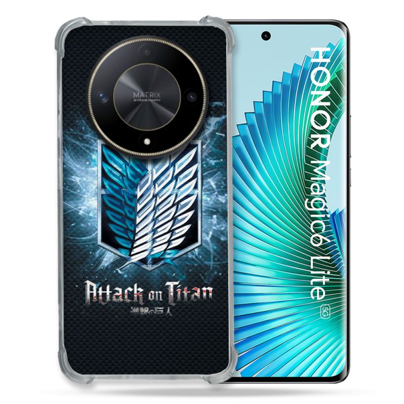 Coque Renforcé Pour Honor Magic 6 Lite 5G Manga Attaque Titans Noir