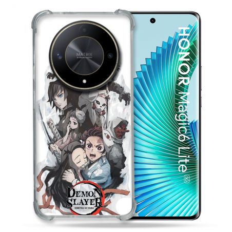 Coque Renforcé Pour Honor Magic 6 Lite 5G Manga Demon Slayer Blanc