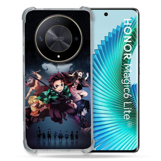 Coque Renforcé Pour Honor Magic 6 Lite 5G Manga Demon Slayer Noir