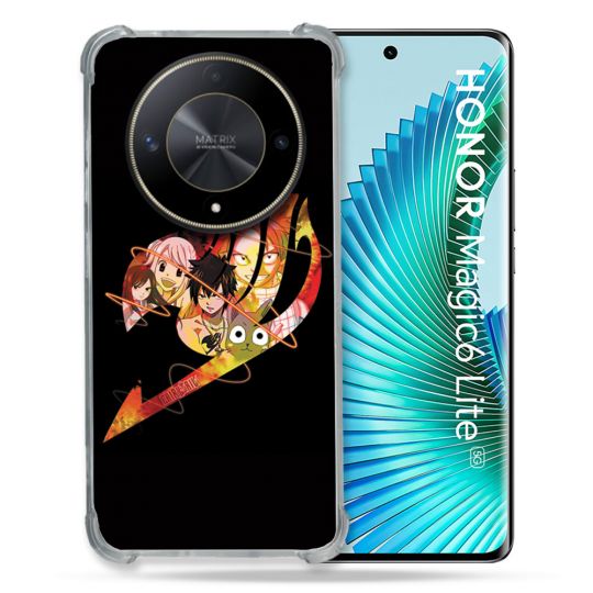 Coque Renforcé Pour Honor Magic 6 Lite 5G Manga Fairy Tail Logo Noir