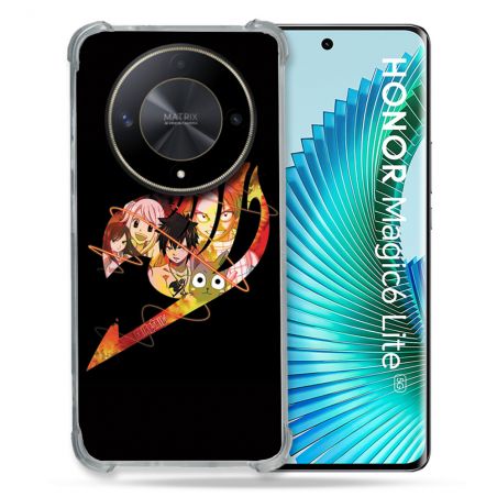 Coque Renforcé Pour Honor Magic 6 Lite 5G Manga Fairy Tail Logo Noir