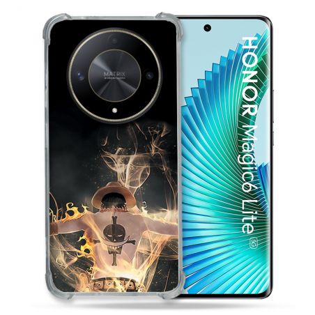 Coque Renforcé Pour Honor Magic 6 Lite 5G Manga One Piece Ace Noir
