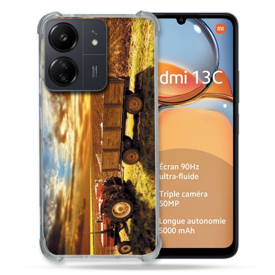 Coque Renforcé Pour Xiaomi Redmi 13C Agriculture Tracteur Color