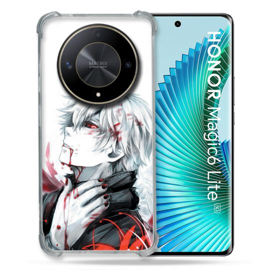 Coque Renforcé Pour Honor Magic 6 Lite 5G Manga Tokyo Ghoul Kaneki Blanc