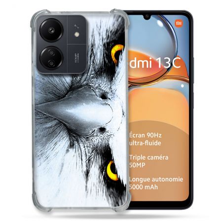 Coque Renforcé Pour Xiaomi Redmi 13C Animal Aigle Royal Blanc