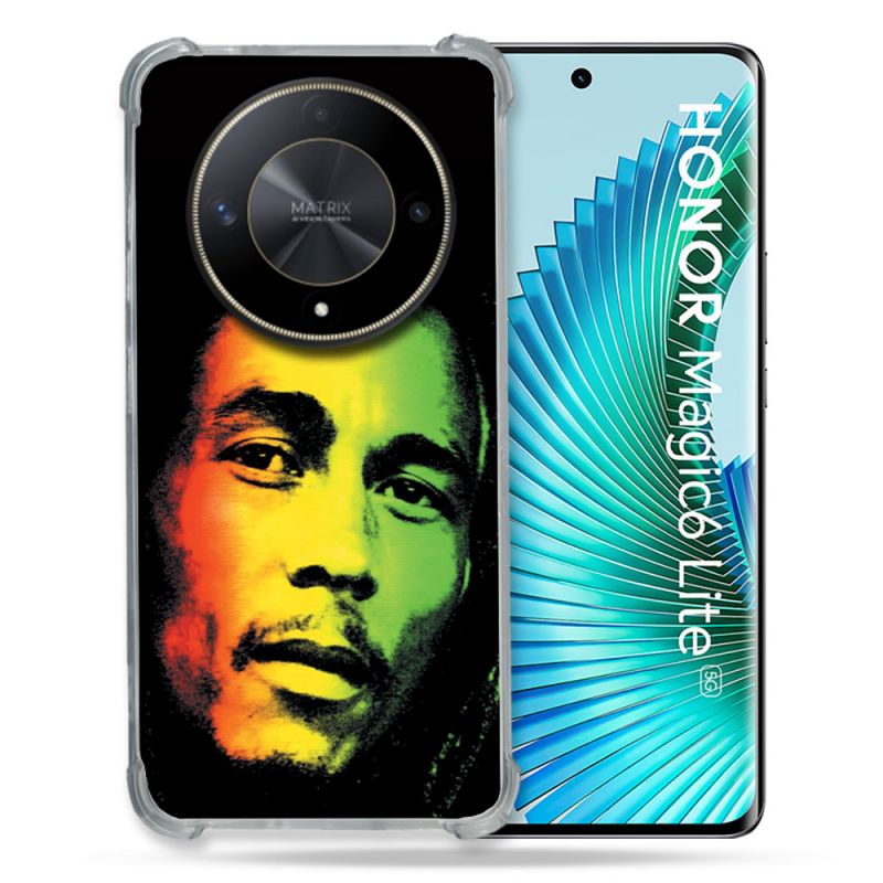 Coque Renforcé Pour Honor Magic 6 Lite 5G Musique Bob Marley 2